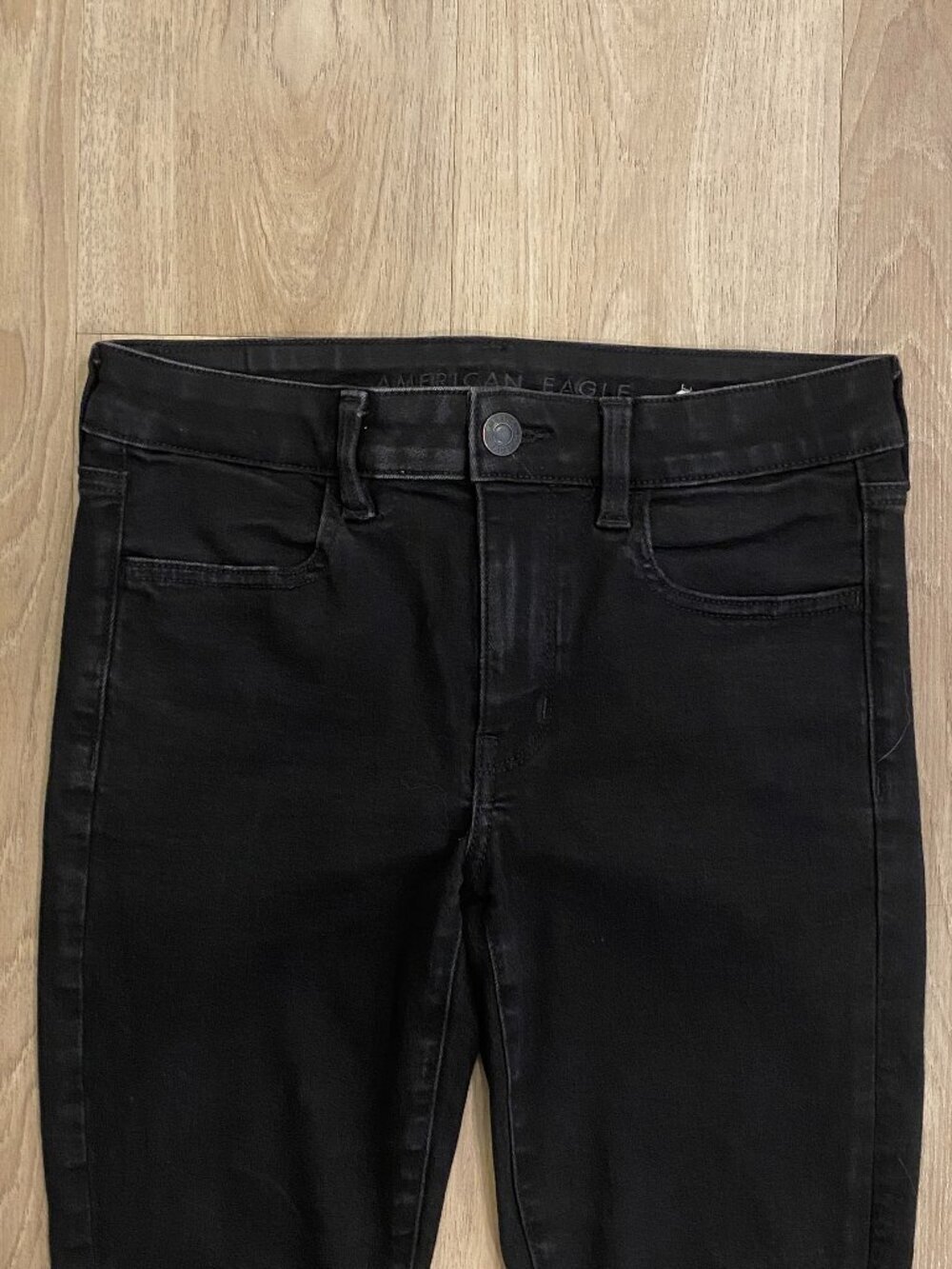 American Eagle Next Level Stretch Black Jeggings Size 6 Short Petite Skinny Jean - Picture 6 of 9